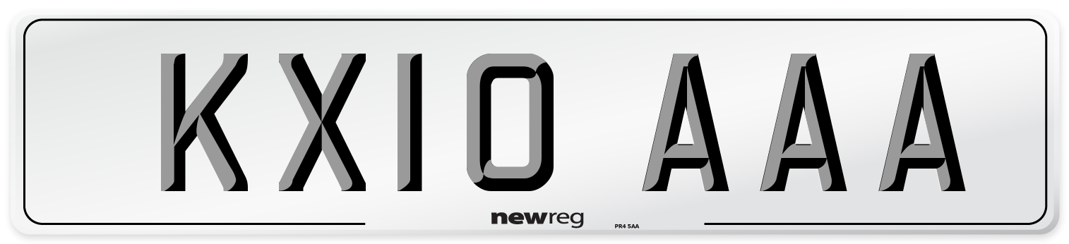 KX10 AAA Number Plate from New Reg